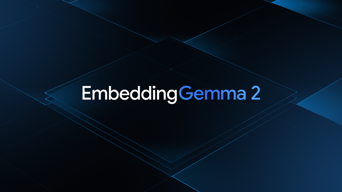 Google’s official EmbeddingGemma 2 launch artwork.